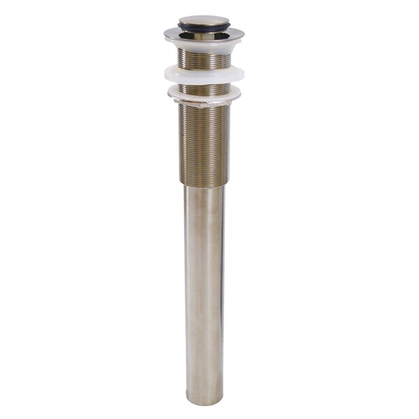 Brushed Nickel Lavatory Pop-Up Drain with Overflow